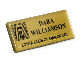 Name badge for the Zonta Club of Manawatu