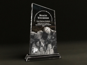 Stacey's 10 Years' Service Crystal