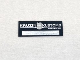 Laser Engraved Coated Aluminium Data Plate for Kruzin Customs