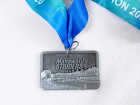 Die Cast Medal Manawatu Striders 2020 Marathon