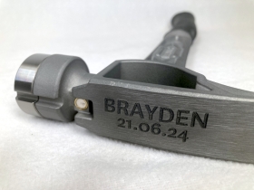 Fibre laser engraved Stiletto Hammer