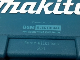 Plastic Toolbox engraved with logo and text
