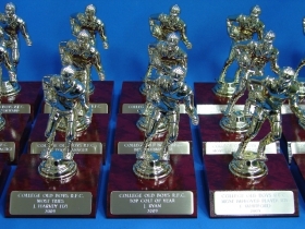 College Old Boys RFC miniature trophies for 2009