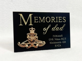 Black Brass Plaque Memories of Dad