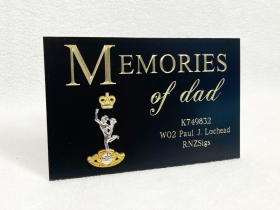 Black Brass Plaque Memories of Dad