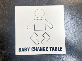 2 Ply Acrylic Sign for Baby Change Table