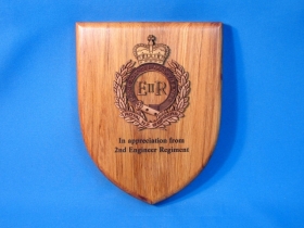 2nd Engineer Regiment Shield - With laser cut 3d RNZE crest