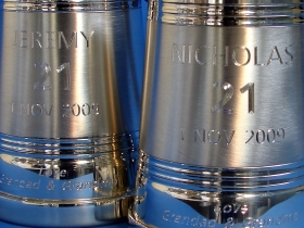 Birthday 21st Tankards for Twins