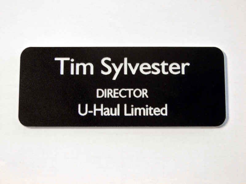 Engraved Name Badge Trophy Specialists & Engraving Ltd