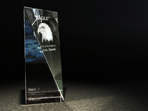 Tower Crystal for EunJu celebrating an Eagle at Palmerston North Golf Club