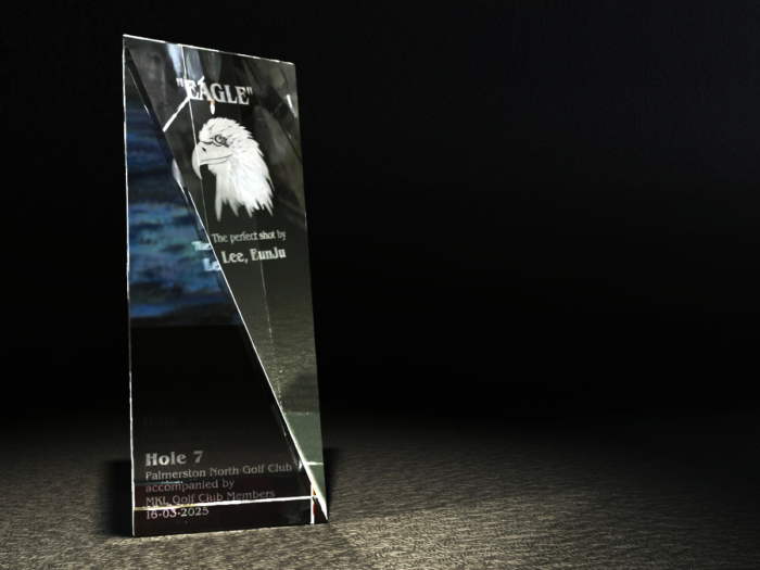 Tower Crystal for EunJu celebrating an Eagle at Palmerston North Golf Club