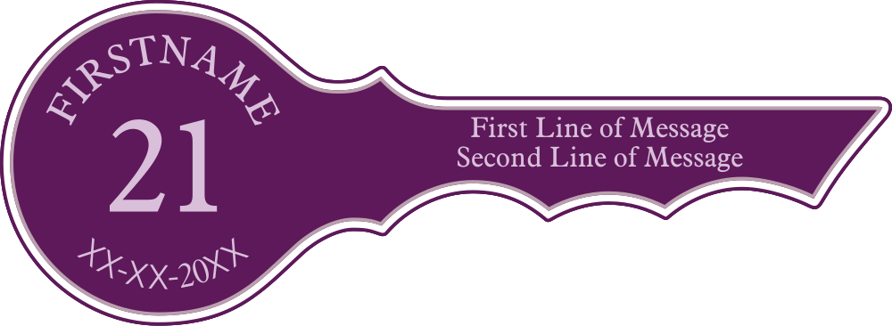Curved + Message on Two Lines