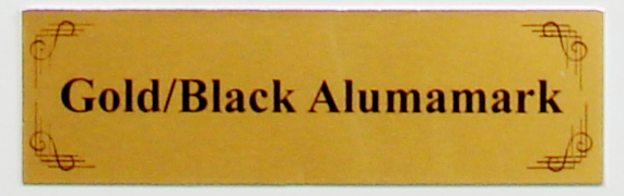 Gold/Black Aluminium (Alumamark)