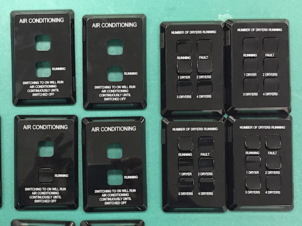 Engraving, or UV Printing, of Switch Covers – Trophy Specialists ...