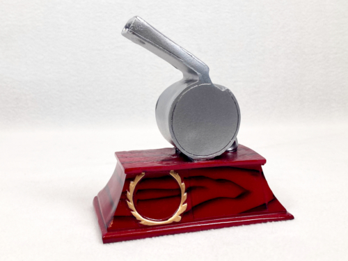 Resin Sports Whistle Trophy