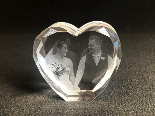 Photo of Couple in a Heart shaped crystal