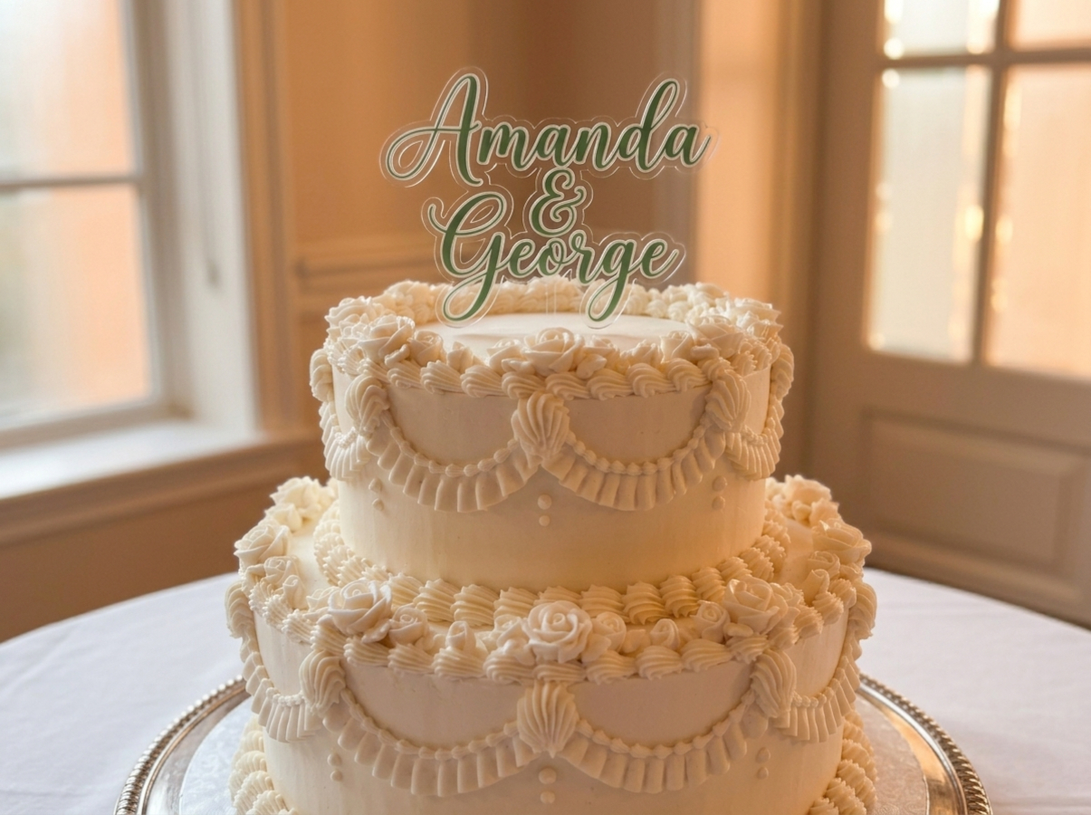 Cake-Topper-AC Amanda & George - Photo