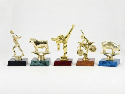 Photo of Gold Figurines on Bases