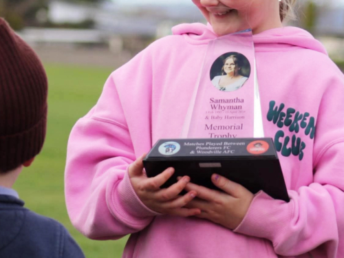 Photo of Samantha Whyman Memorial for Woodville AFC vs Manawatu Plunderers